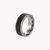 ZINK Men's Silver & Black Stainless Steel Ring | ZJRG006SPMG