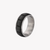 ZINK Men's Silver & Black Stainless Steel Ring | ZJRG028S
