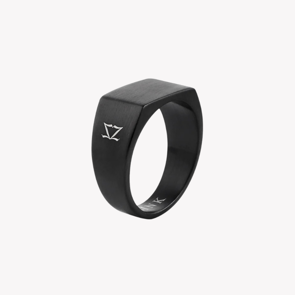 ZINK Men's Black Stainless Steel Ring | ZJRG042B