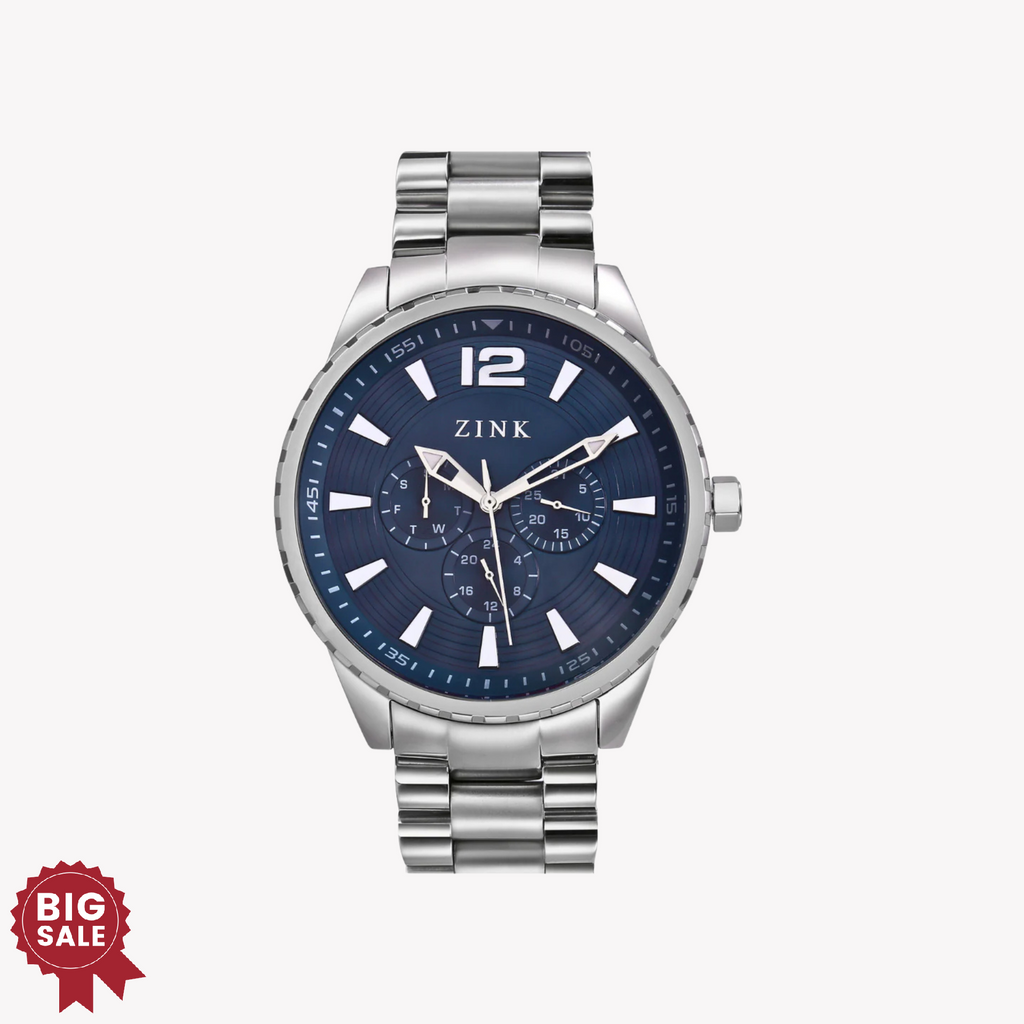ZINK Men's Stainless Steel Blue Dial Watch | ZK131G2S-46