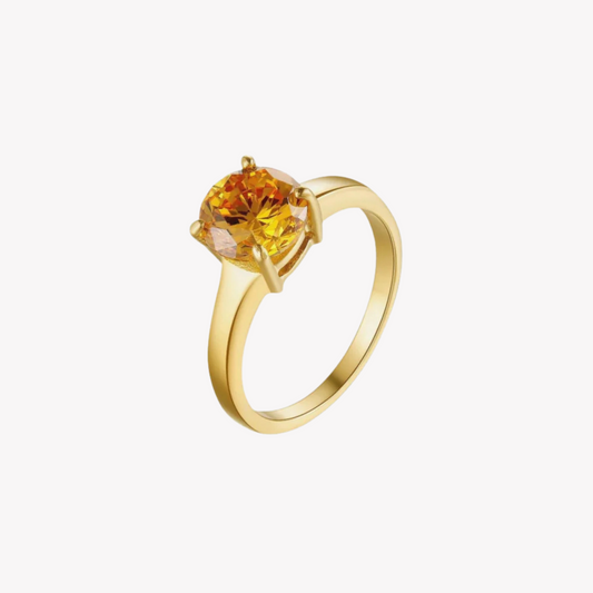 ZINK Women's Gold Stainless Steel Ring | ZFRG002GRG