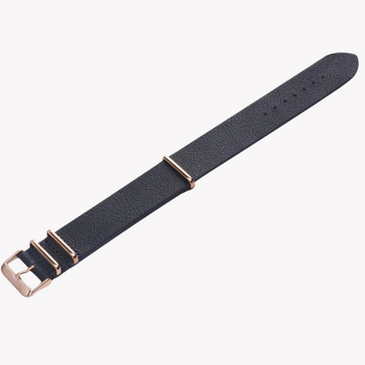 ZINK Men's Leather Watch Band - Blue | ZLB001DBRG