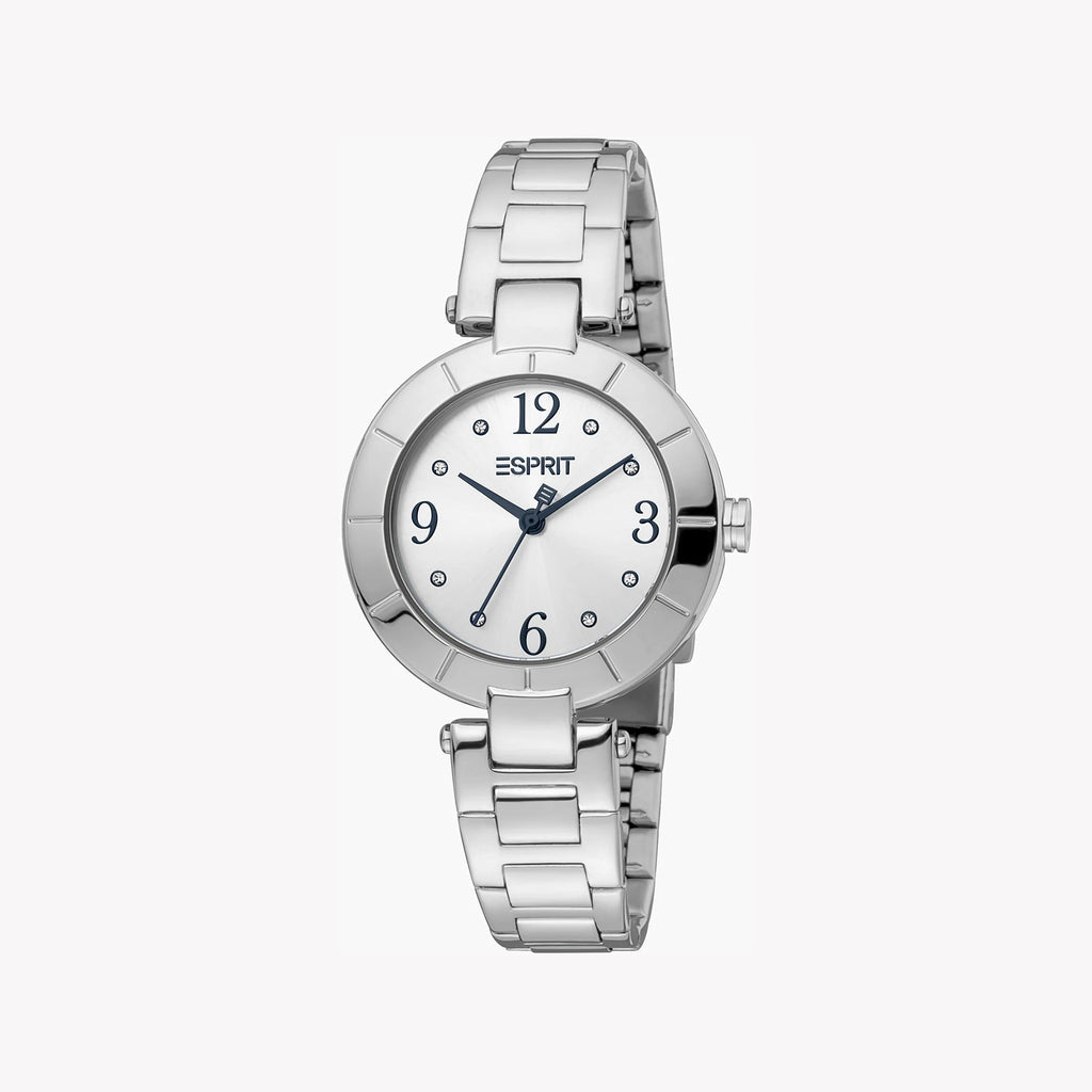 ESPRIT Women's Watch with Silver Stainless Steel Case and Silver Stainless Steel Band