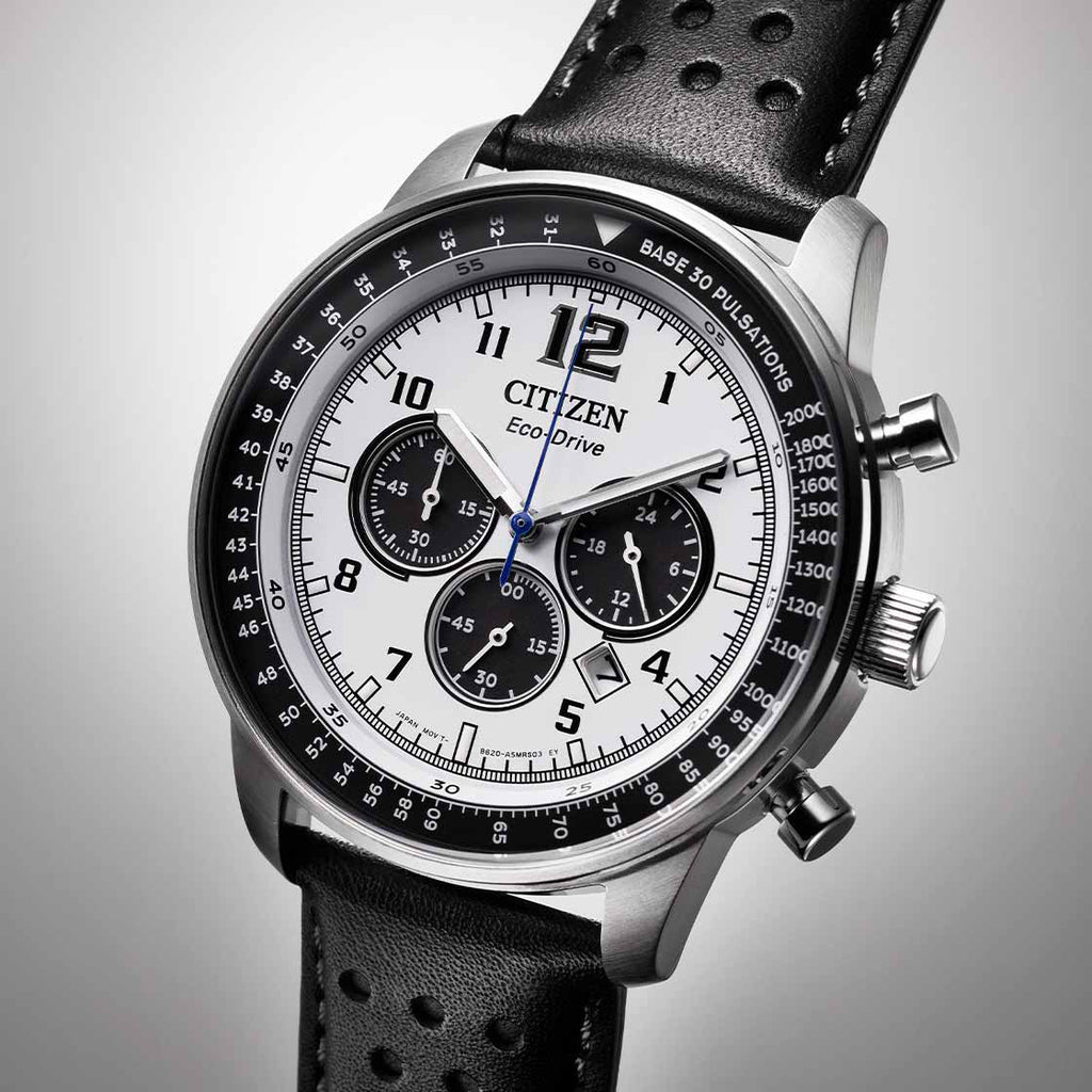 CITIZEN CA4500-32A STRIKING TIMEPIECE - MODERN MEN'S CHRONOGRAPH WATCH