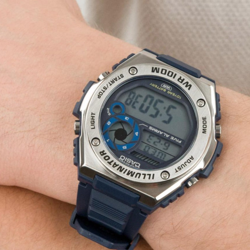 CASIO MWD-100H-2AVDF ADVENTURE TIME - MEN'S SPORTY BLUE DIGITAL WATCH