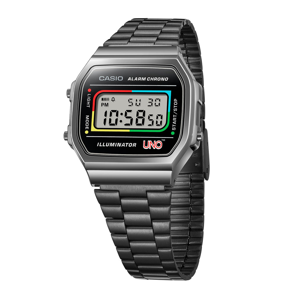 CASIO A168WEUC-1ADR ELEGANT ADVENTURER - STYLISH DIGITAL TIMEPIECE WITH GRAY RESIN CASE
