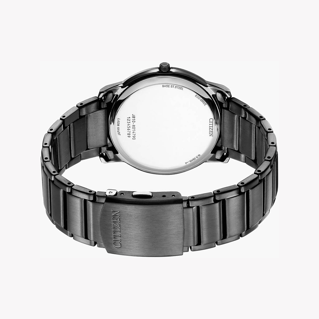 CITIZEN AW1217-83L ECO-DRIVE - BOLD BLACK STEEL & BLUE DIAL Men's Watch