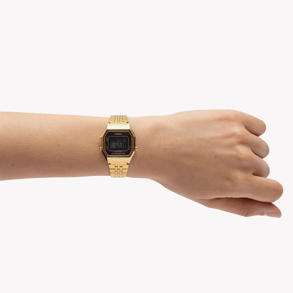 CASIO LA680WGA-1BDF ELEGANT GOLD TIMEPIECE - CHIC SPORTY WOMEN'S WATCH