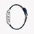 ESPRIT MEN'S ELEGANCE - BLUE LEATHER & SILVER DIAL TIMEPIECE, 10 ATM WATER RESISTANT