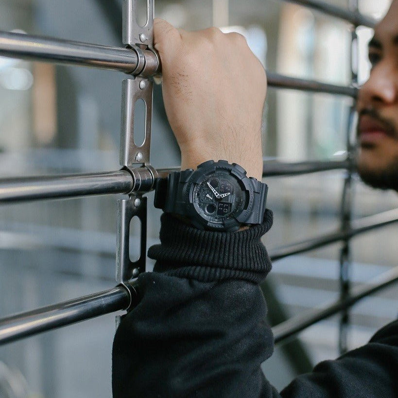 CASIO G-SHOCK GA-100-1A1 ADVENTURE READY - MEN'S RUGGED BLACK DIGITAL TIMEPIECE