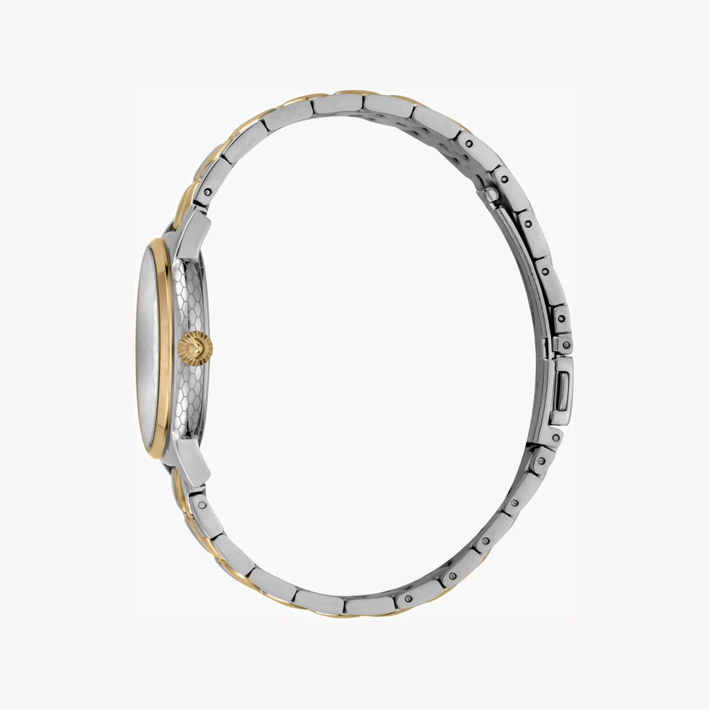 JUST CAVALLI Women's Watch with Silver & Gold Stainless Steel Case and Silver & Gold Stainless Steel Band