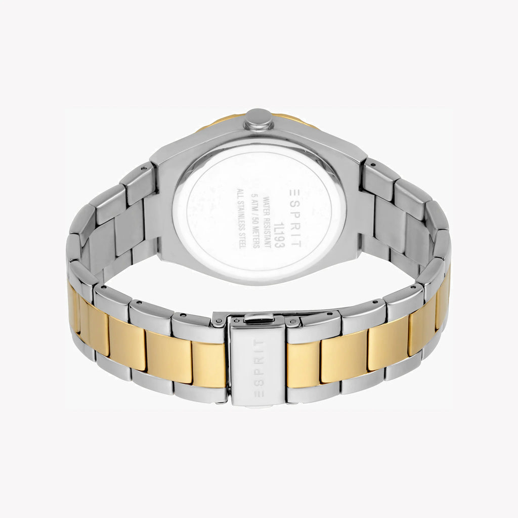 ESPRIT Women's Watch with Silver Stainless Steel Case and Silver & Gold Stainless Steel Band