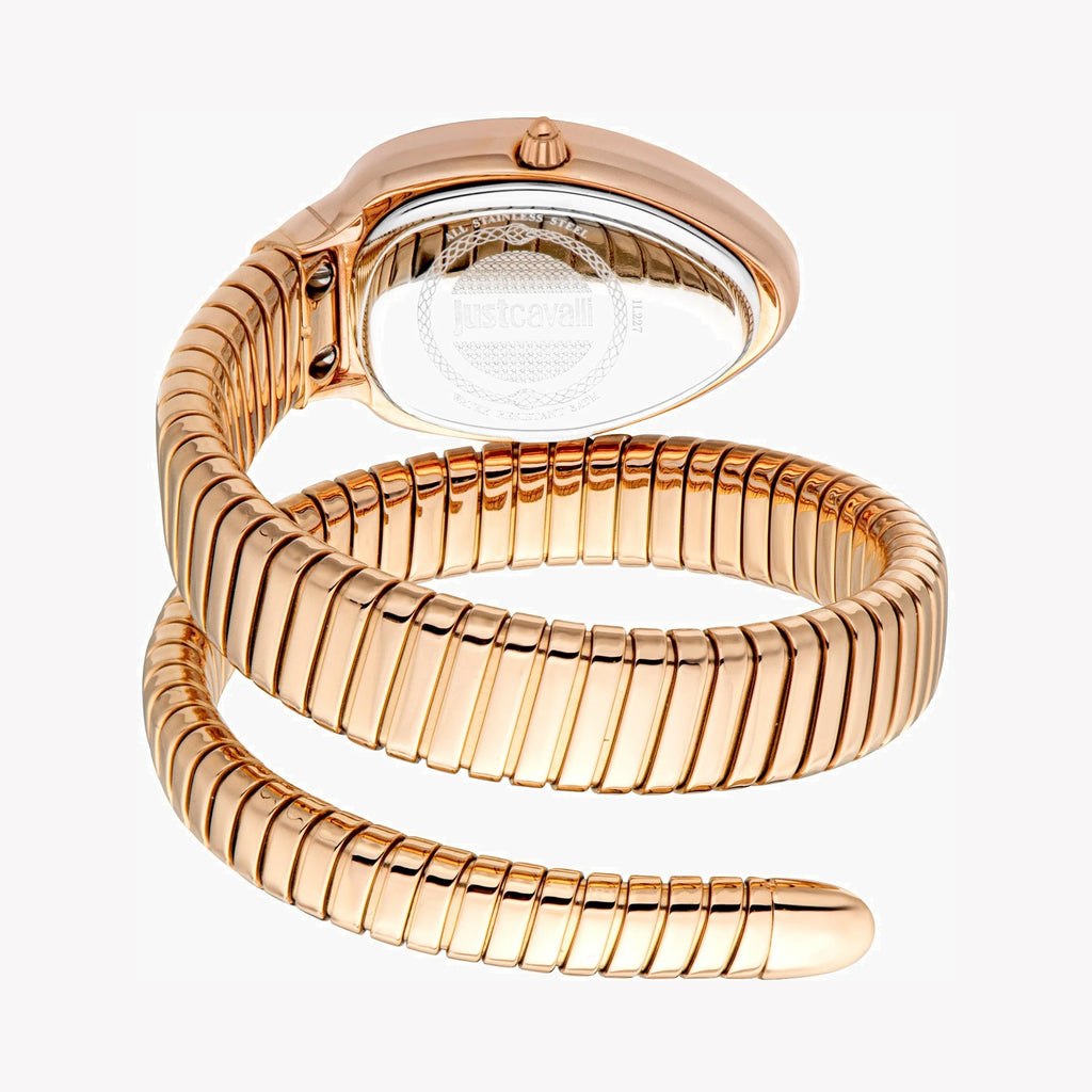 JUST CAVALLI Women's Watch with Rose Gold Stainless Steel Case and Rose Gold Stainless Steel Band