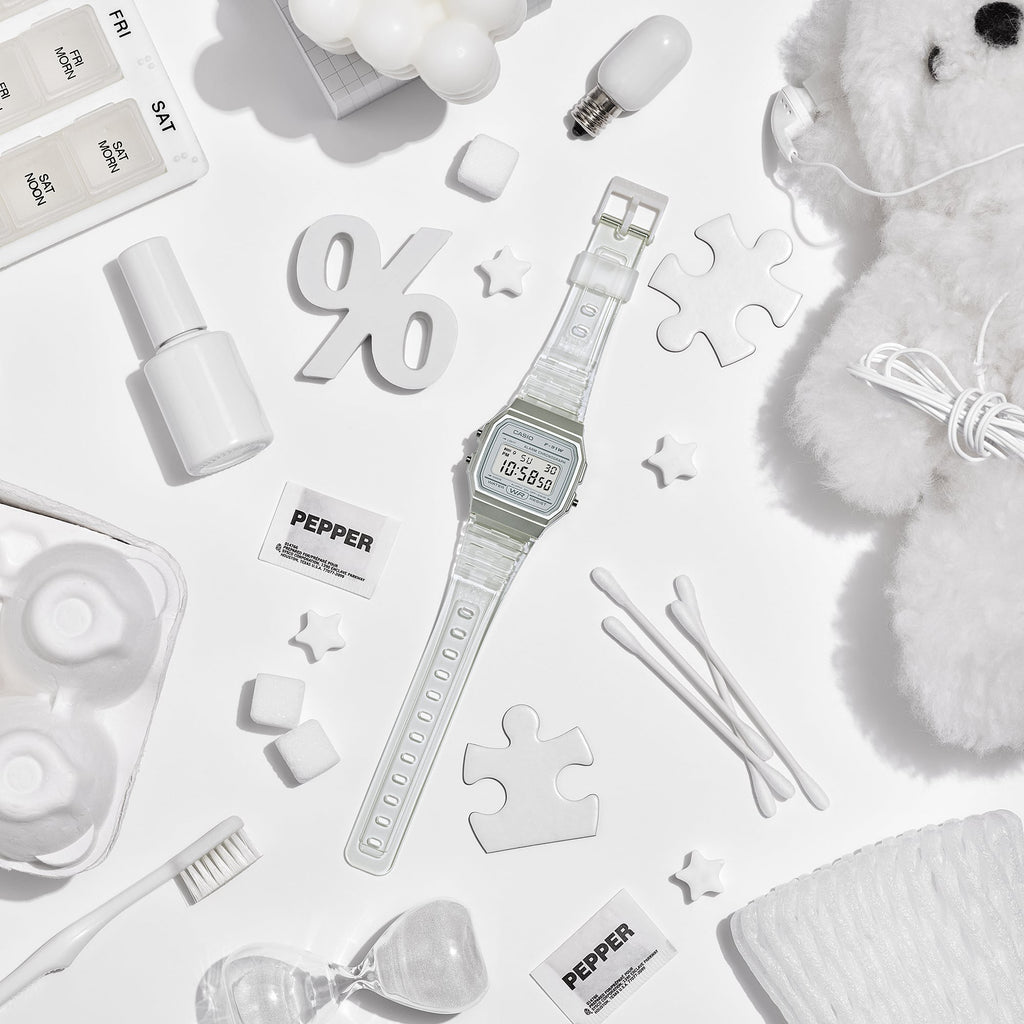 CASIO F-91WS-7DF ADVENTURE READY - STYLISH WOMEN'S WHITE RESIN WATCH