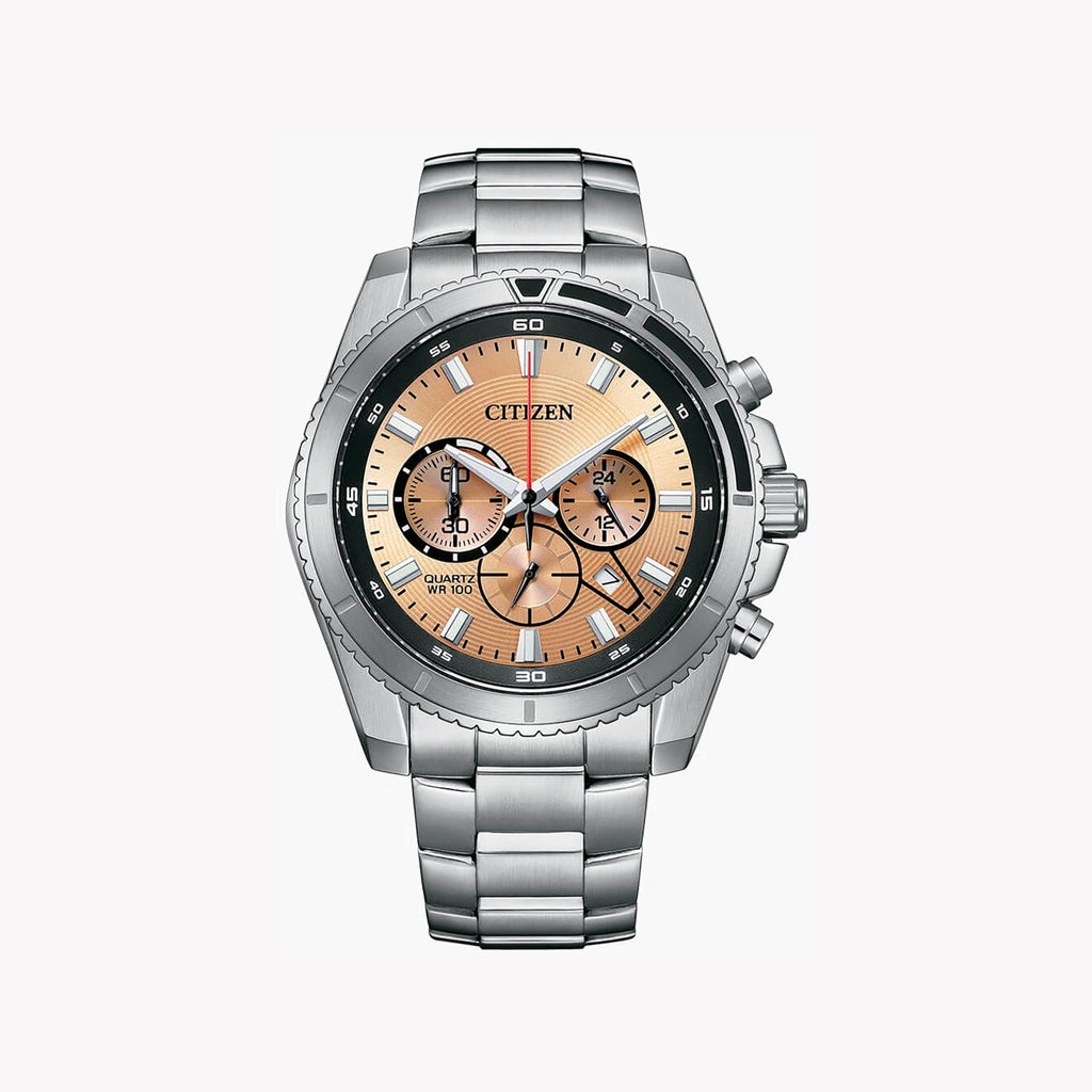 CITIZEN AN8200-50X - DYNAMIC CHRONOGRAPH: ELEGANT STAINLESS STEEL TIMEPIECE FOR MEN