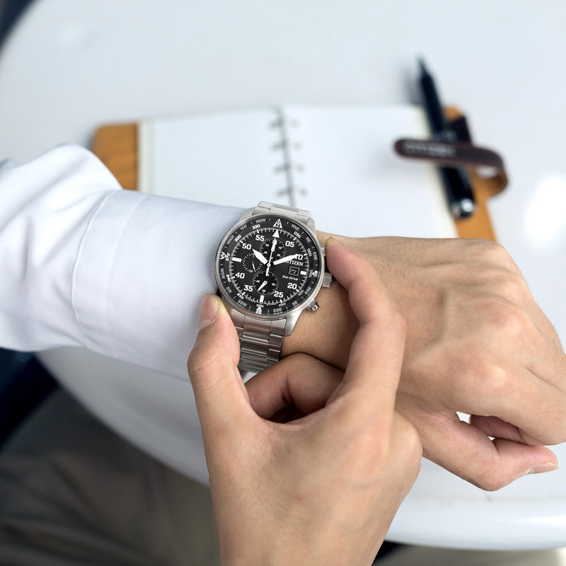 CITIZEN Eco-Drive CA0690-88E BOLD PERFORMANCE - Men's Chronograph with Stylish Silver Finish