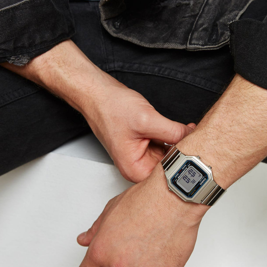 CASIO B650WD-1ADF SPORTY ELEGANCE - DURABLE DIGITAL WATCH WITH STAINLESS STEEL BAND & LED LIGHT