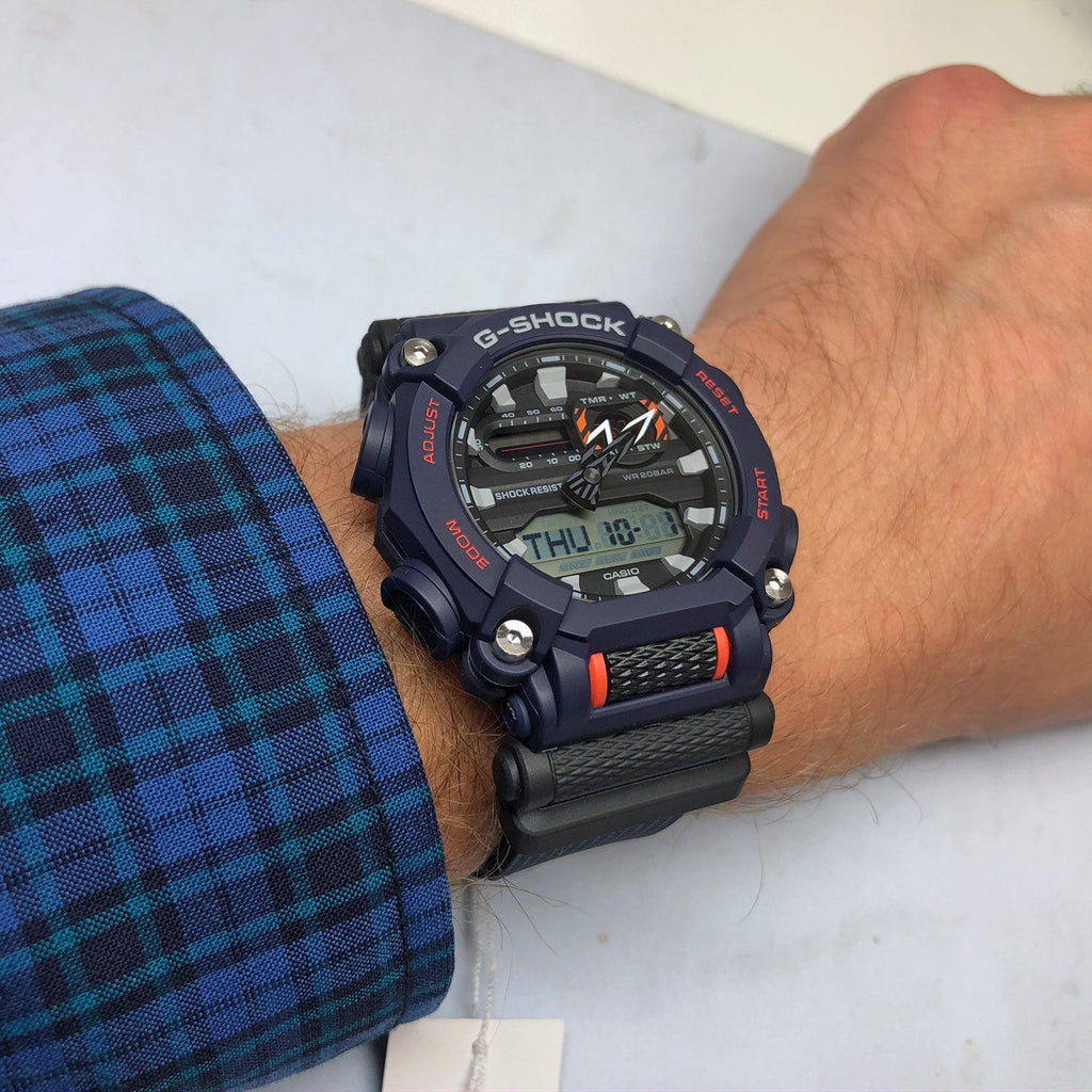 CASIO G-SHOCK GA-900-2ADR DYNAMIC STYLE - RUGGED BLUE & BLACK MEN'S WATCH