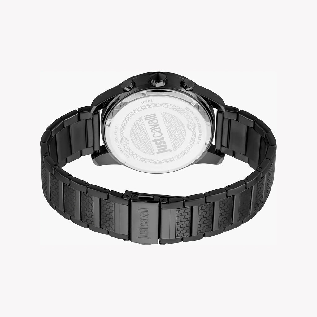 JUST CAVALLI JC1G204M0065 - ELEGANT GRAY DIAL BLACK STAINLESS STEEL MEN'S WATCH