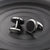 ZINK Men's Stainless Steel & Black Leather Cufflink | ZJCL002S