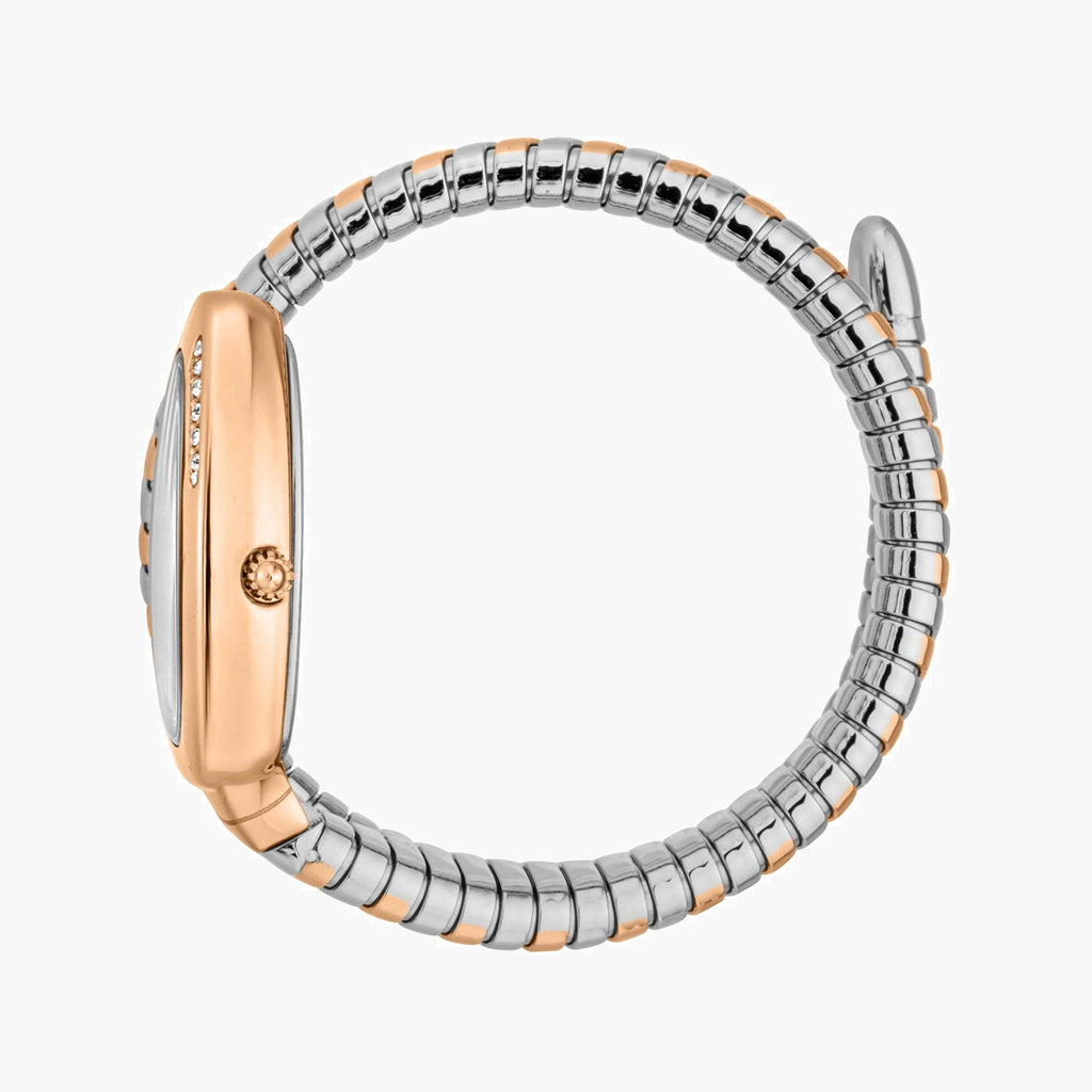 JUST CAVALLI Women's Watch with Rose Gold Stainless Steel Case and Silver & Rose Gold Stainless Steel Band