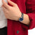 CASIO LTP-V005L-2BUDF - SPORTY ELEGANCE IN BLUE & BLACK LEATHER WOMEN'S WATCH