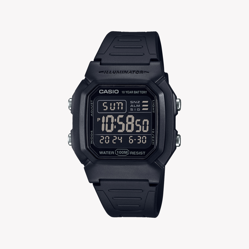 CASIO W-800H-1BVDF ULTIMATE ADVENTURE - RUGGED SPORTY MEN'S WATCH WITH BLACK RESIN BAND