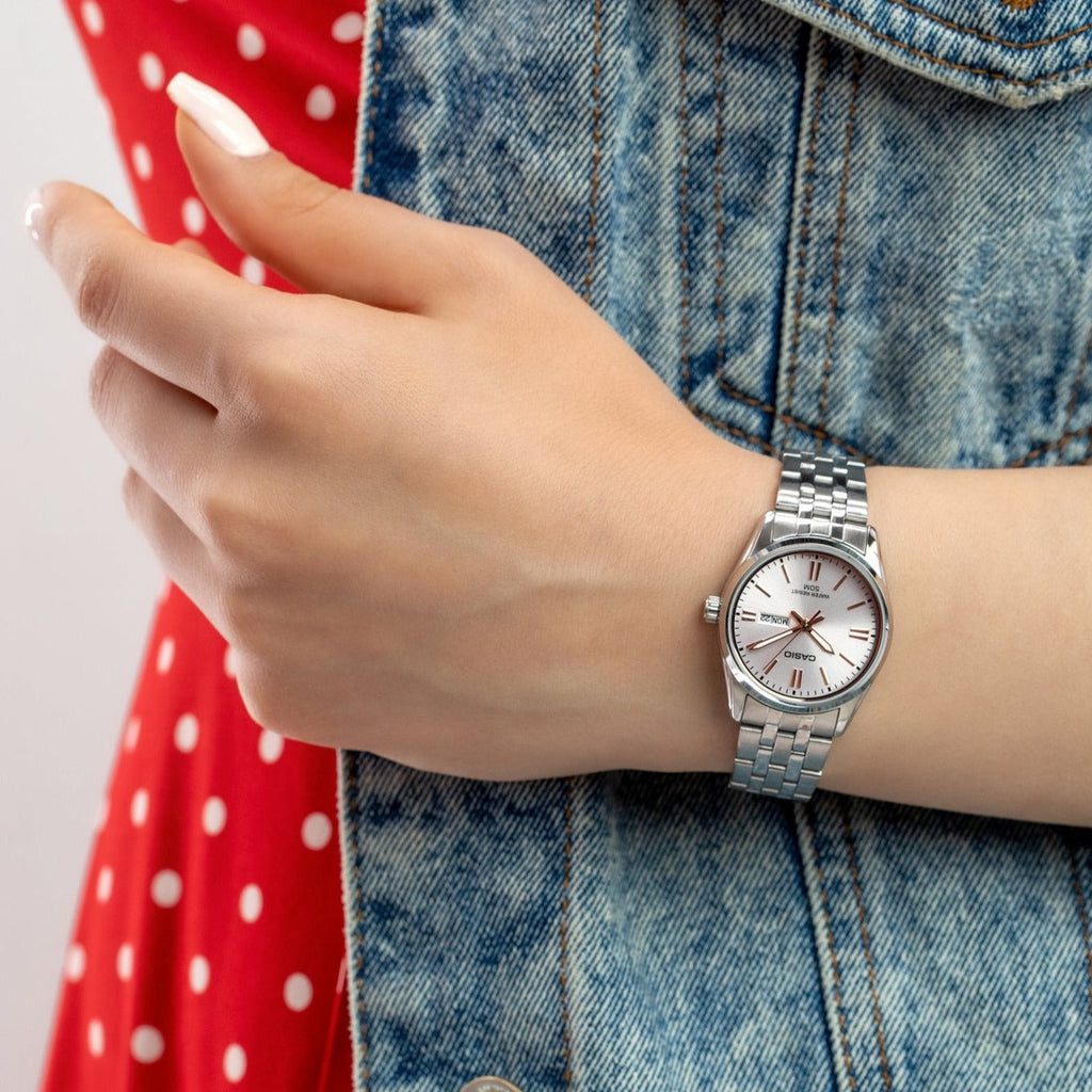 CASIO LTP-1335D-4AVDF - ELEGANT PINK DIAL STAINLESS STEEL WOMEN'S WATCH FOR EVERY OCCASION