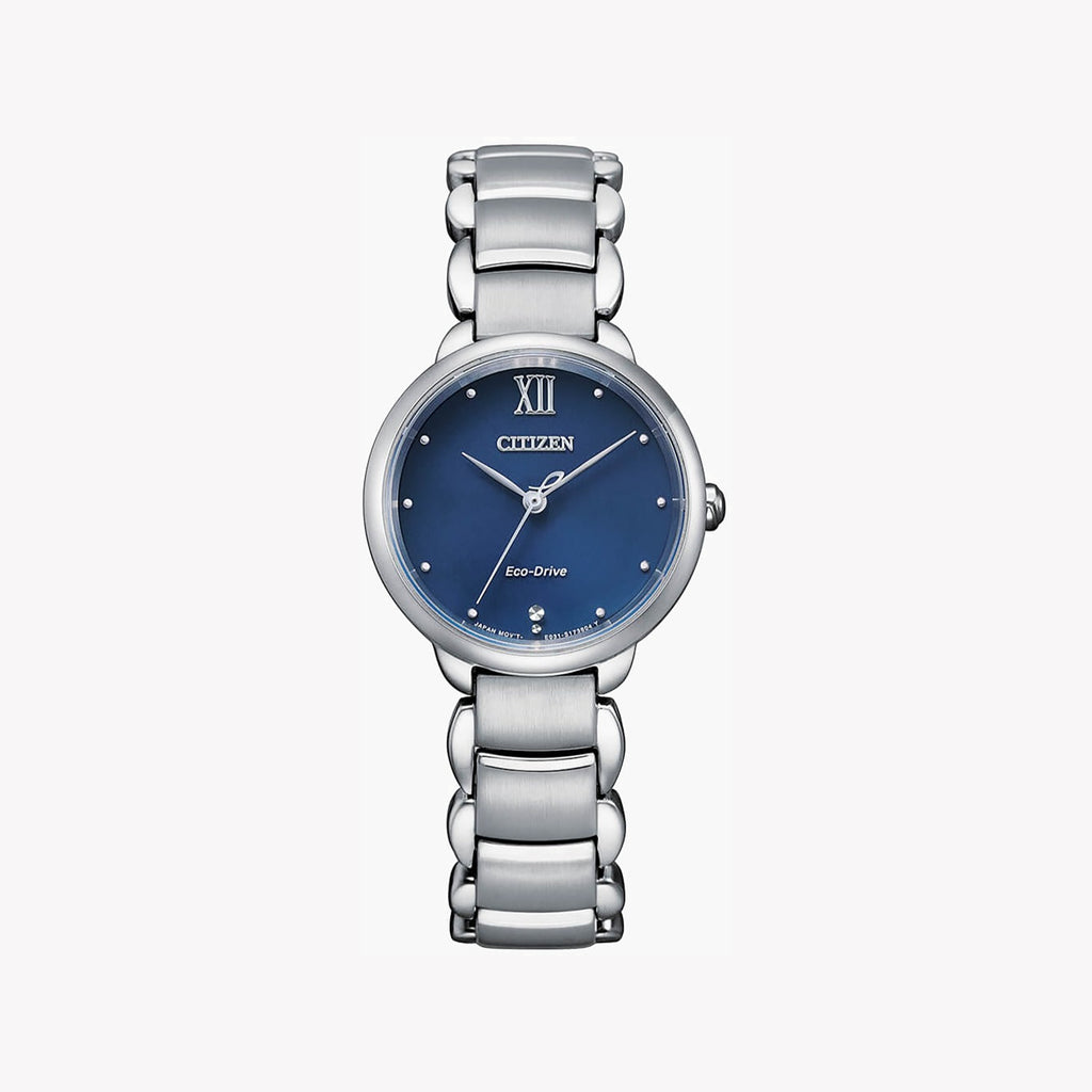 CITIZEN EM0920-86L - ELEGANT TIMEKEEPER FOR THE MODERN WOMAN - STUNNING SILVER & BLUE DESIGN