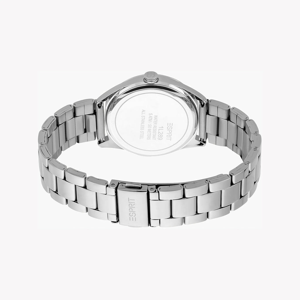 ESPRIT Women's Watch with Silver Stainless Steel Case and Silver Stainless Steel Band