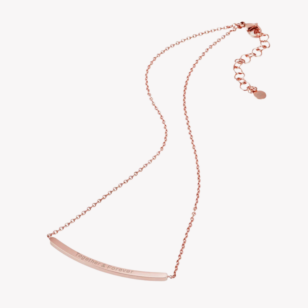 ZINK Women's Rose Gold Stainless Steel Necklace | ZFNL001RG