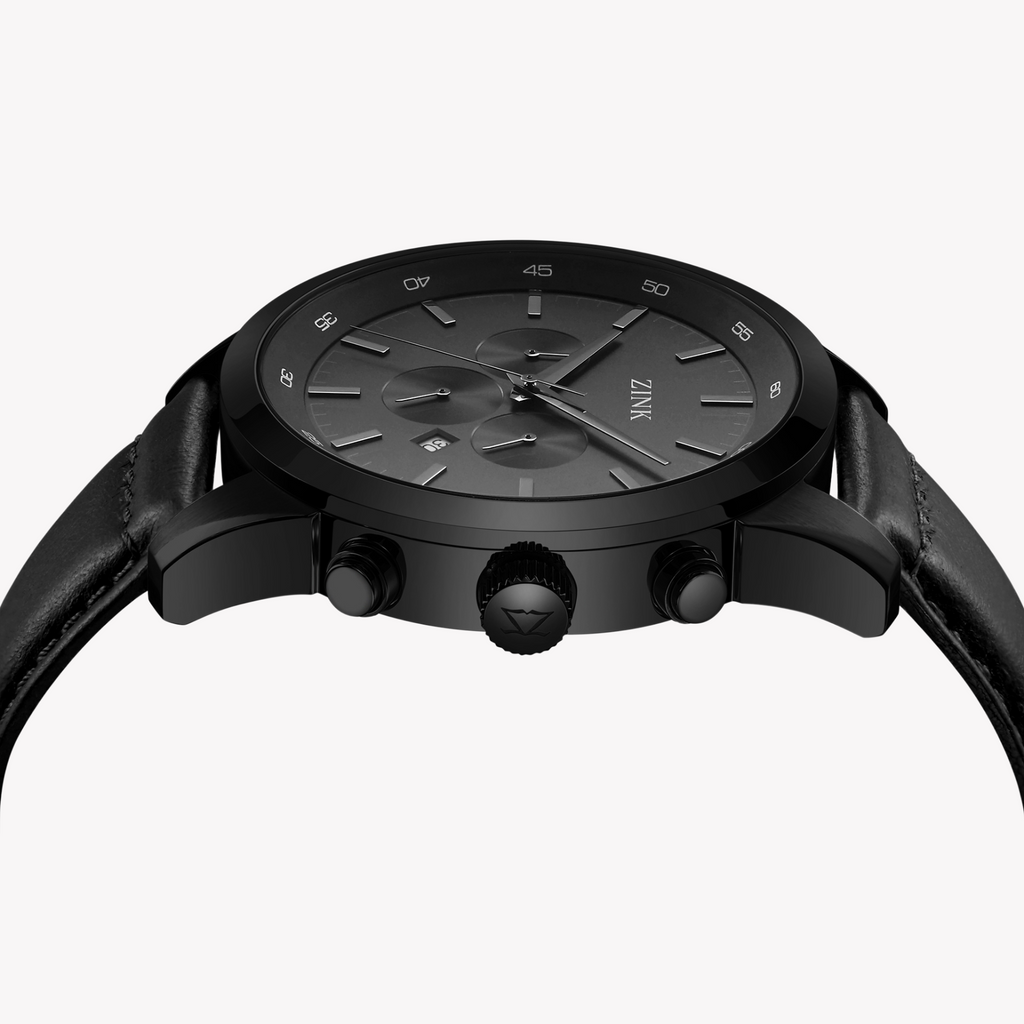 ZINK Men's Black Stainless Steel Chronograph Watch | ZK134G2LS-226