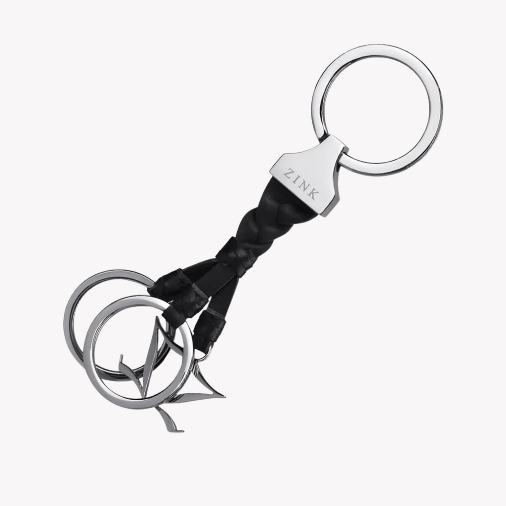 ZINK Men's Stainless Steel & Leather Keychain | ZJKC002SL-MBW