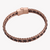 ZINK Men's Brown & Silver Stainless Steel & Leather Bracelet | ZJBC037108