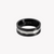 ZINK Men's Black & Silver Stainless Steel Ring | ZJRG037S