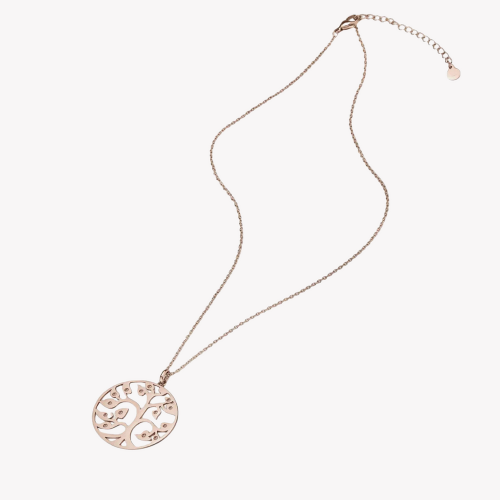 ZINK Women's Rose Gold Stainless Steel Necklace | ZFNL003RGS
