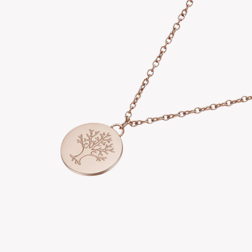 ZINK Women's Rose Gold Stainless Steel Necklace | ZFNL008RG