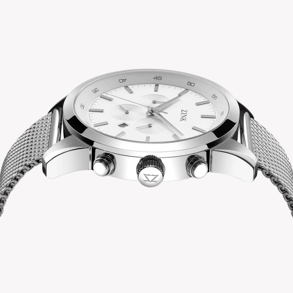 ZINK Men's Silver Stainless Steel Chronograph Watch | ZK134G2MS-16