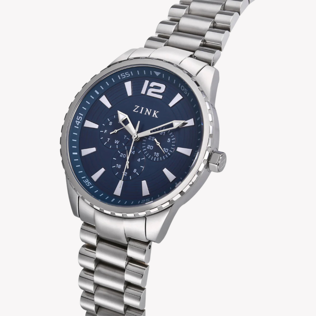 ZINK Men's Stainless Steel Blue Dial Watch | ZK131G2S-46