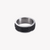 ZINK Men's Silver & Black Stainless Steel Ring | ZJRG0332