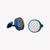 ZINK Men's Stainless Steel Blue & Silver Cufflink | ZJCL004BL