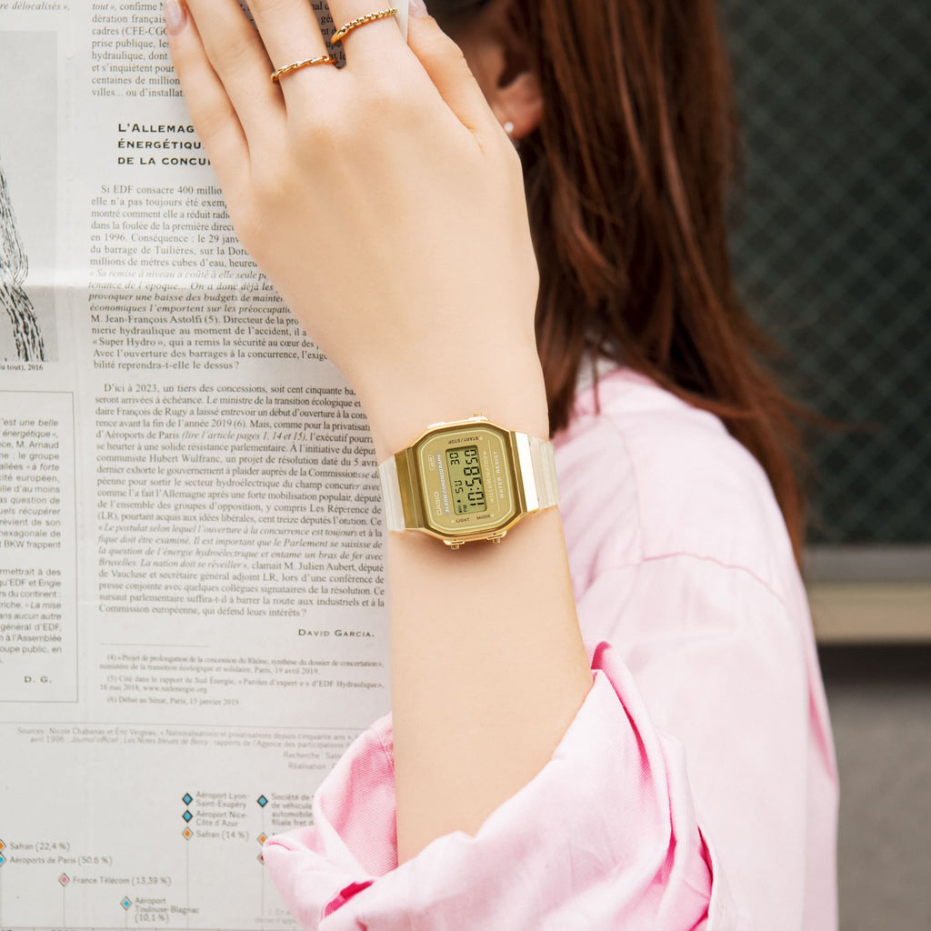 CASIO A168XESG-9ADF ELEGANT GOLD DIGITAL - STYLISH FUNCTIONALITY FOR EVERY OCCASION