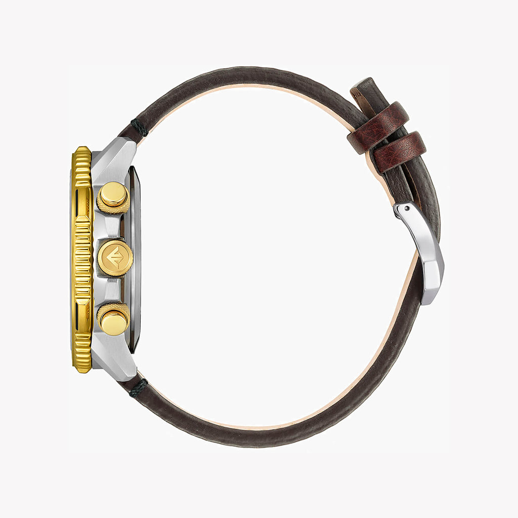 CITIZEN JY8084-17H DYNAMIC VERSATILITY - MEN'S STAINLESS STEEL WATCH WITH CALF LEATHER BAND