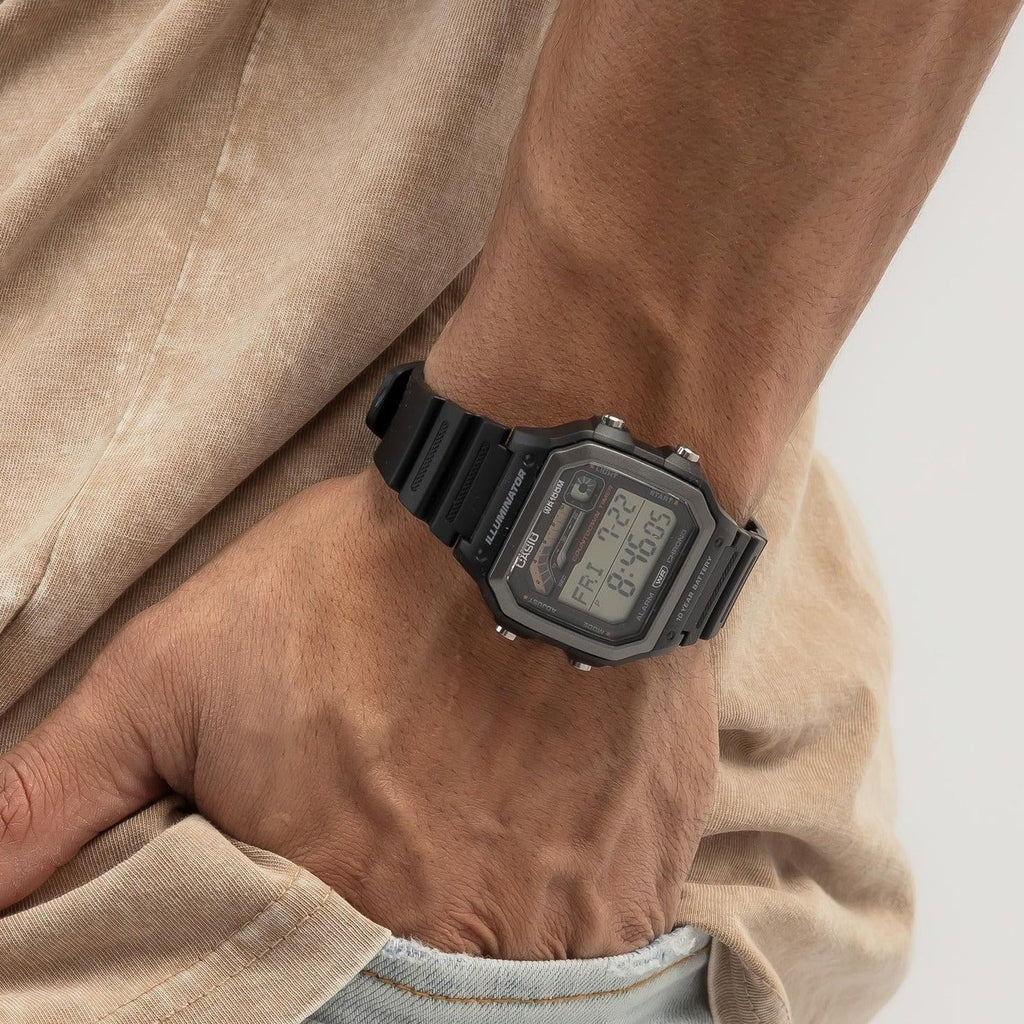 CASIO WS-1600H-1AVDF ADVENTURE READY - MEN'S SPORTY DIGITAL WATCH WITH BLACK RESIN BAND