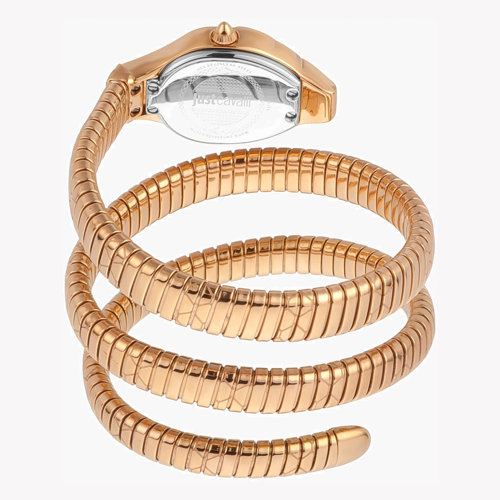 JUST CAVALLI Women's Watch with Rose Gold Stainless Steel Case and Rose Gold Stainless Steel Band