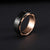 ZINK Men's Black & Rose Gold Stainless Steel Ring | ZJRG004SPRG