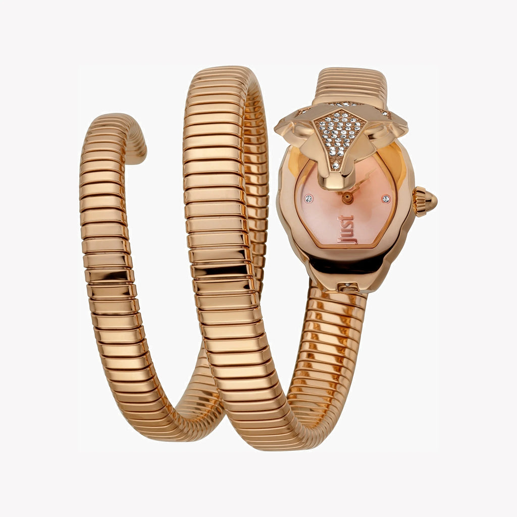 JUST CAVALLI Women's Watch with Rose Gold Stainless Steel Case and Rose Gold Stainless Steel Band