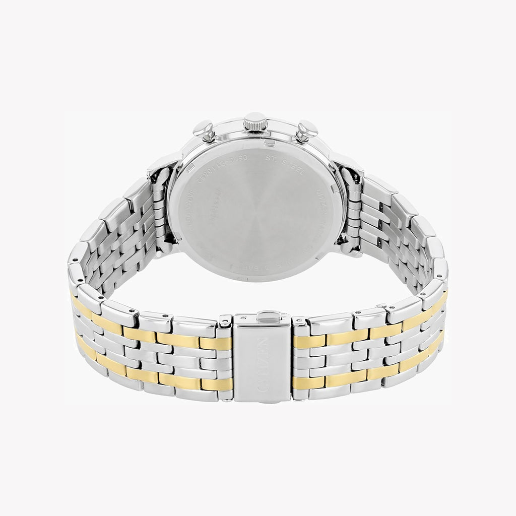 CITIZEN AN3614-54E - DYNAMIC ELEGANCE MEN'S CHRONOGRAPH WATCH, SILVER & GOLD STAINLESS STEEL