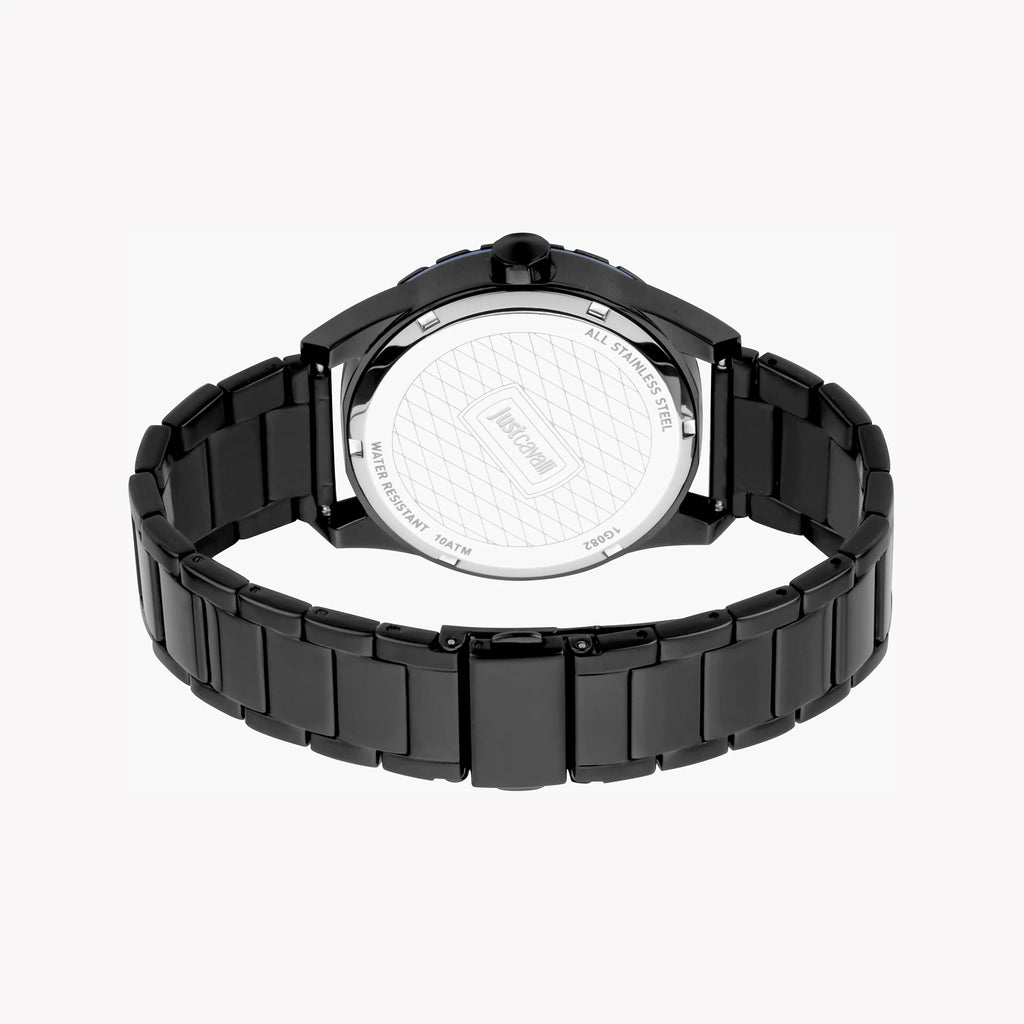 JUST CAVALLI BLACK ELEGANCE - TIMELESS MEN'S WATCH WITH STAINLESS STEEL BAND