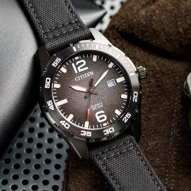 CITIZEN BI1045-05E BOLD PERFORMANCE - MEN'S BLACK STAINLESS STEEL SPORT WATCH